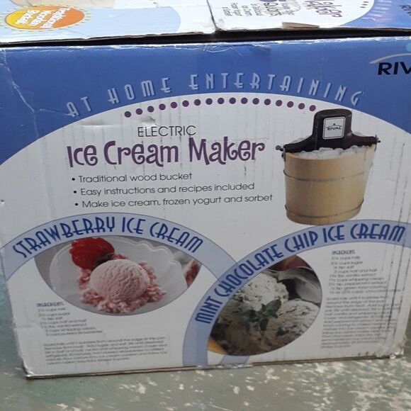 Rival Ice Cream Maker & Yogurt Freezer #8550 Wood Bucket 5 Qt. USA - Picture 14 of 17